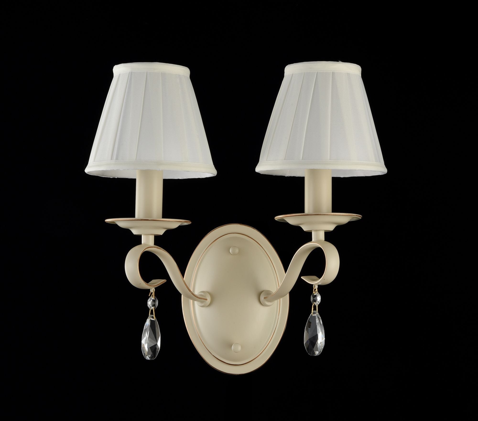 Lampada da parete Elegant in Metallo Brionia Beige