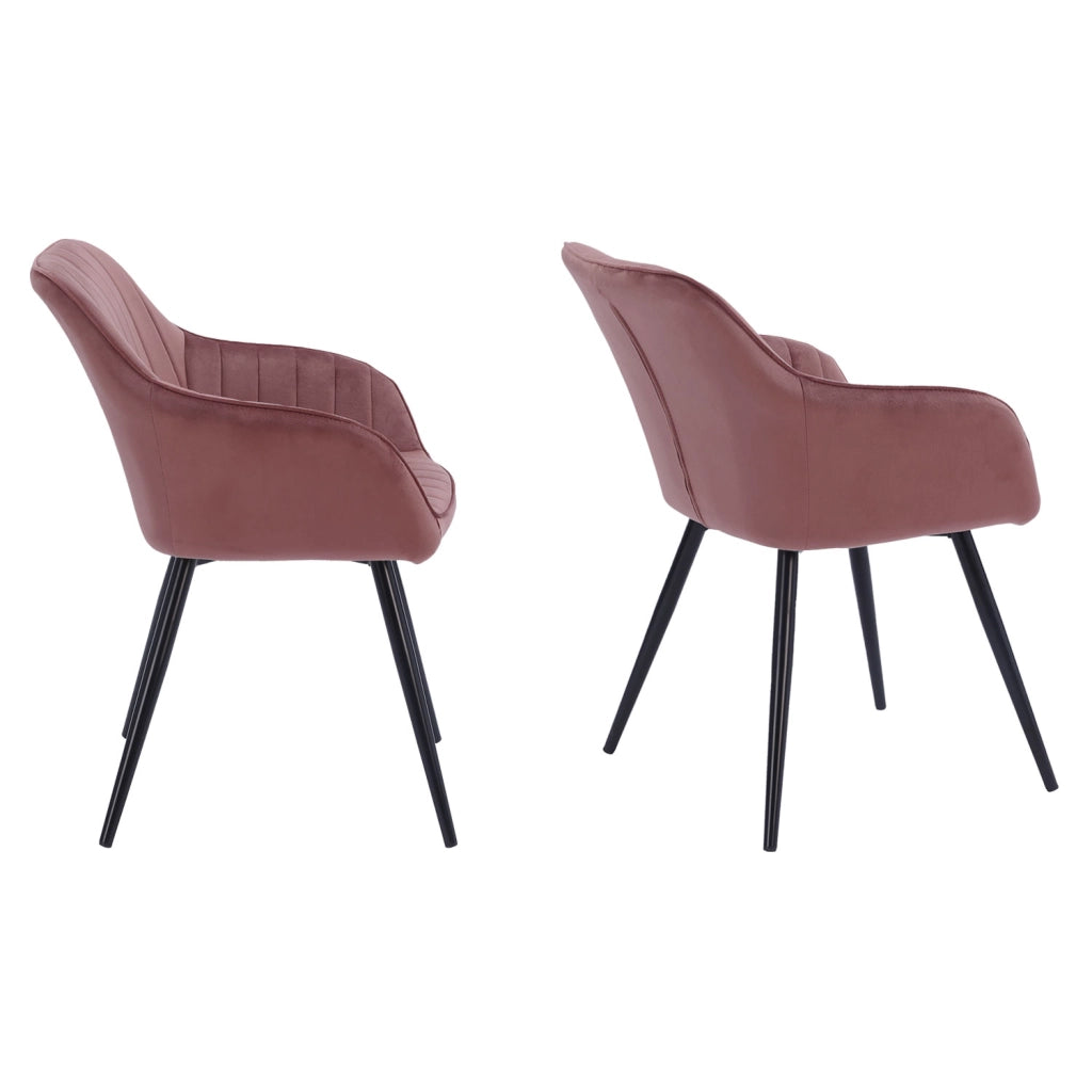 Sedia in velluto BERTILLE rosa