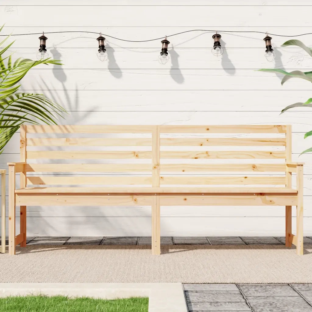 Panca da Giardino 203,5x48x91,5 cm in Legno Massello di Pino