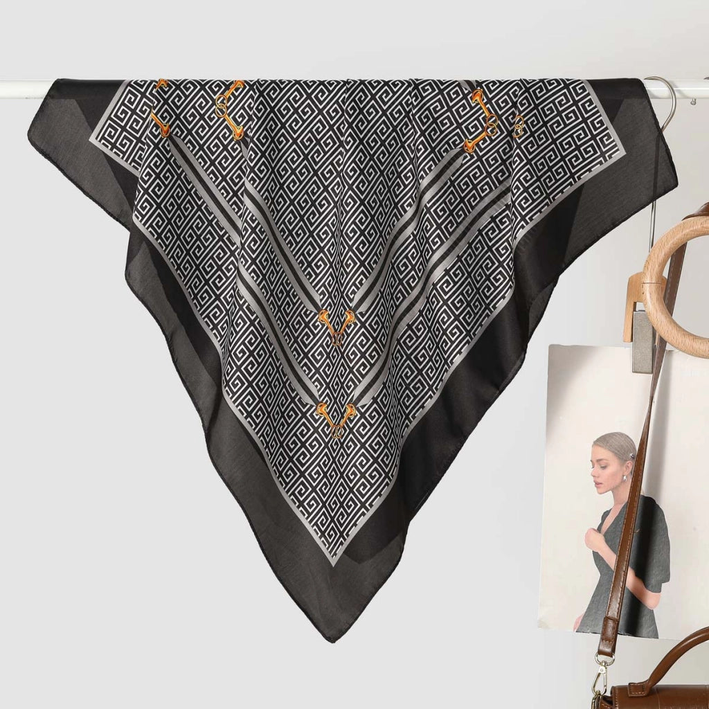 Nuova sciarpa da donna in seta stampata, stile coreano, sciarpa decorativa alla moda e versatile.