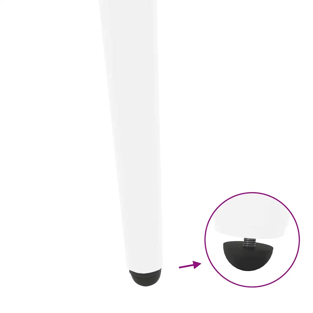 Gambe per Tavolino da Caffè Forma Conica 4 pz Bianco 30-31 cm Acciaio 4012509