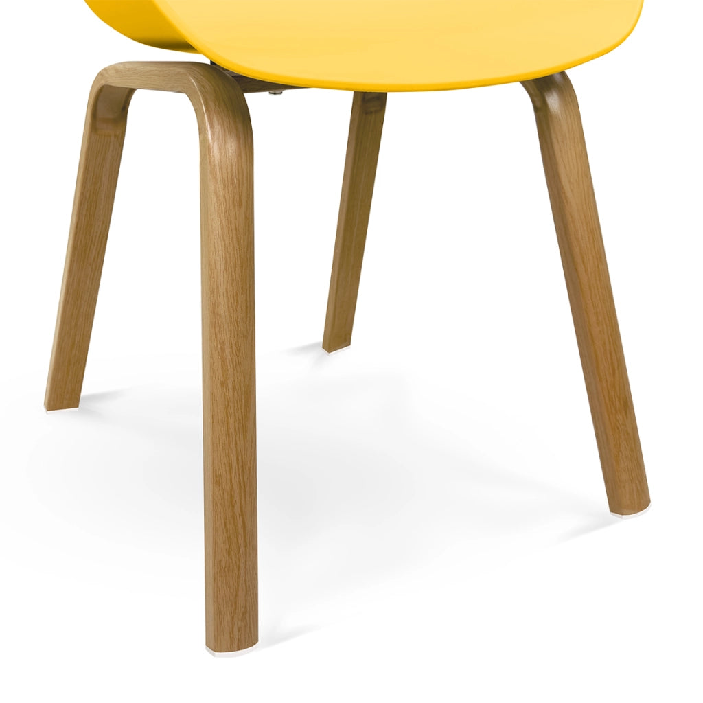 Sedia da pranzo gialla, poltrona in stile scandinavo - Dorina (2 pz) -SD16DOPL