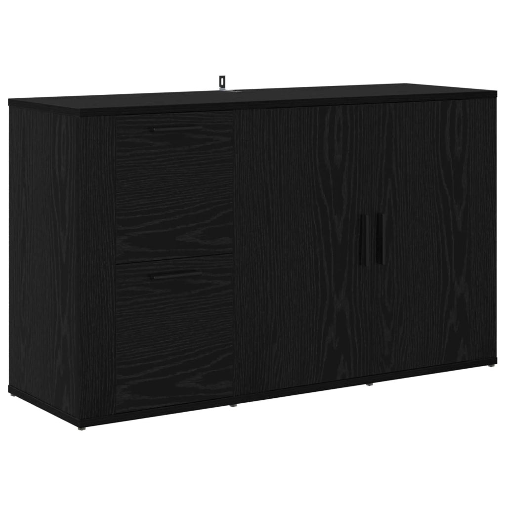 Credenza Rovere Nero 100 x 33 x 59.5 cm Legno multistrato 881140