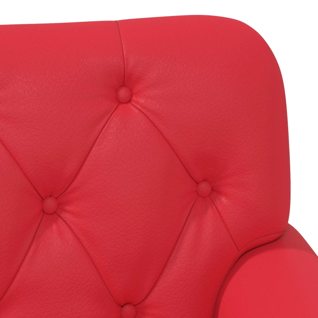Loveseat con bottoni imbottiti Rosso 120 x 65 x 77 cm 42041861