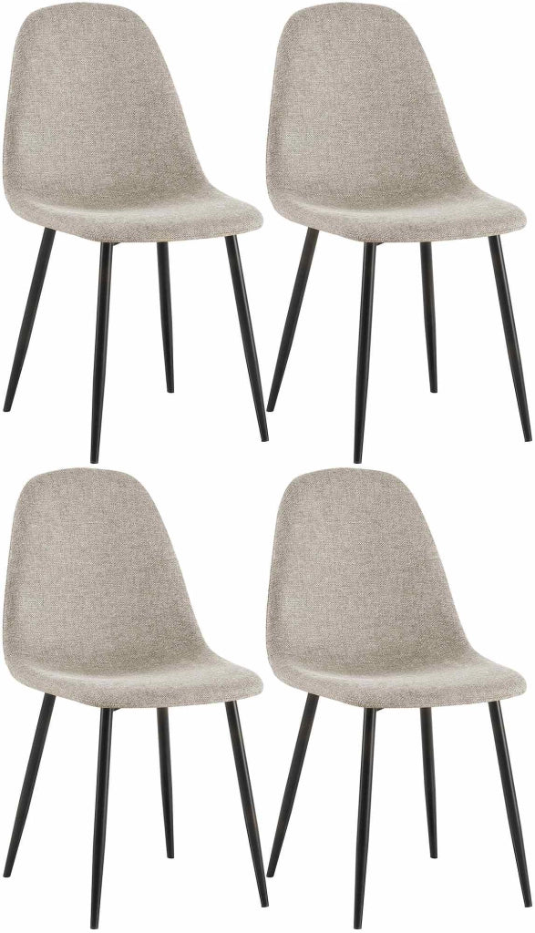 Set di 4 sedie per sala da pranzo in tessuto Napier 2