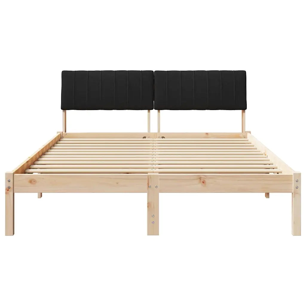 Struttura del Letto con testiera Marrone e nero 135 x 190 cm