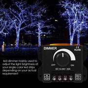 Dimmer per Strisce LED con regolazione di luminosità per Strisce LED DC 12V-24V, 30A controller PWM.