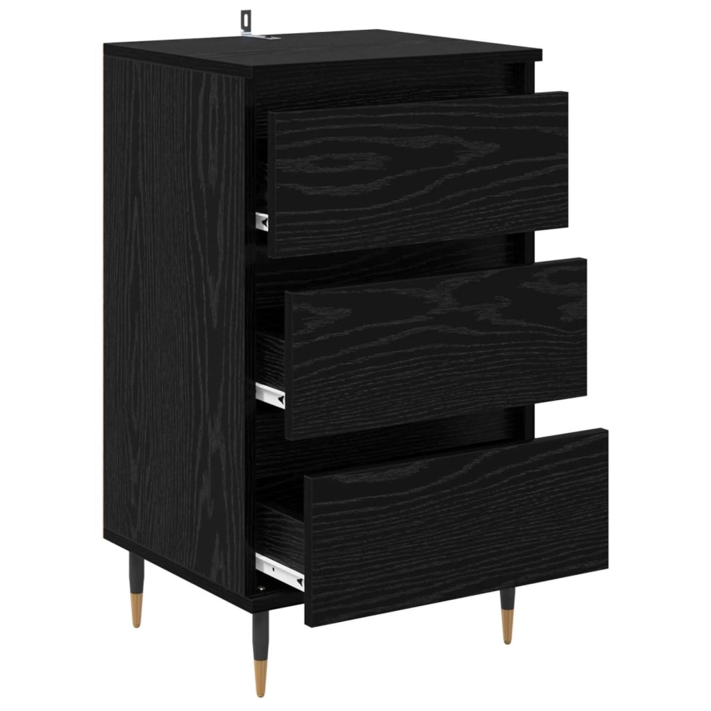 Credenza | Madia | Buffet da pranzo | Armadio da pranzo Rovere nero 35 x 40 x 70 cm Legno multistrato