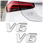 Emblema 3D in Metallo per Auto - Display Motoristico - Accessori di Tuning - 2 Pezzi - Dimensioni 9,5/11 cm - Sticker per Auto