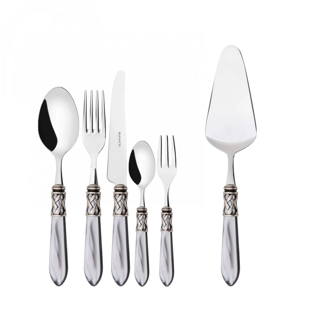 ALADDIN Ghiera Argento Anticato, Posate Set 31 Pz, Scatola