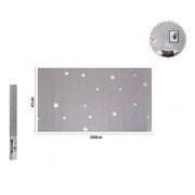 Trade Shop - Rotolo Pellicola Adesiva Grigia Con Stelle 45cmx5mt Mobili Carta Da Parati 71131 -
