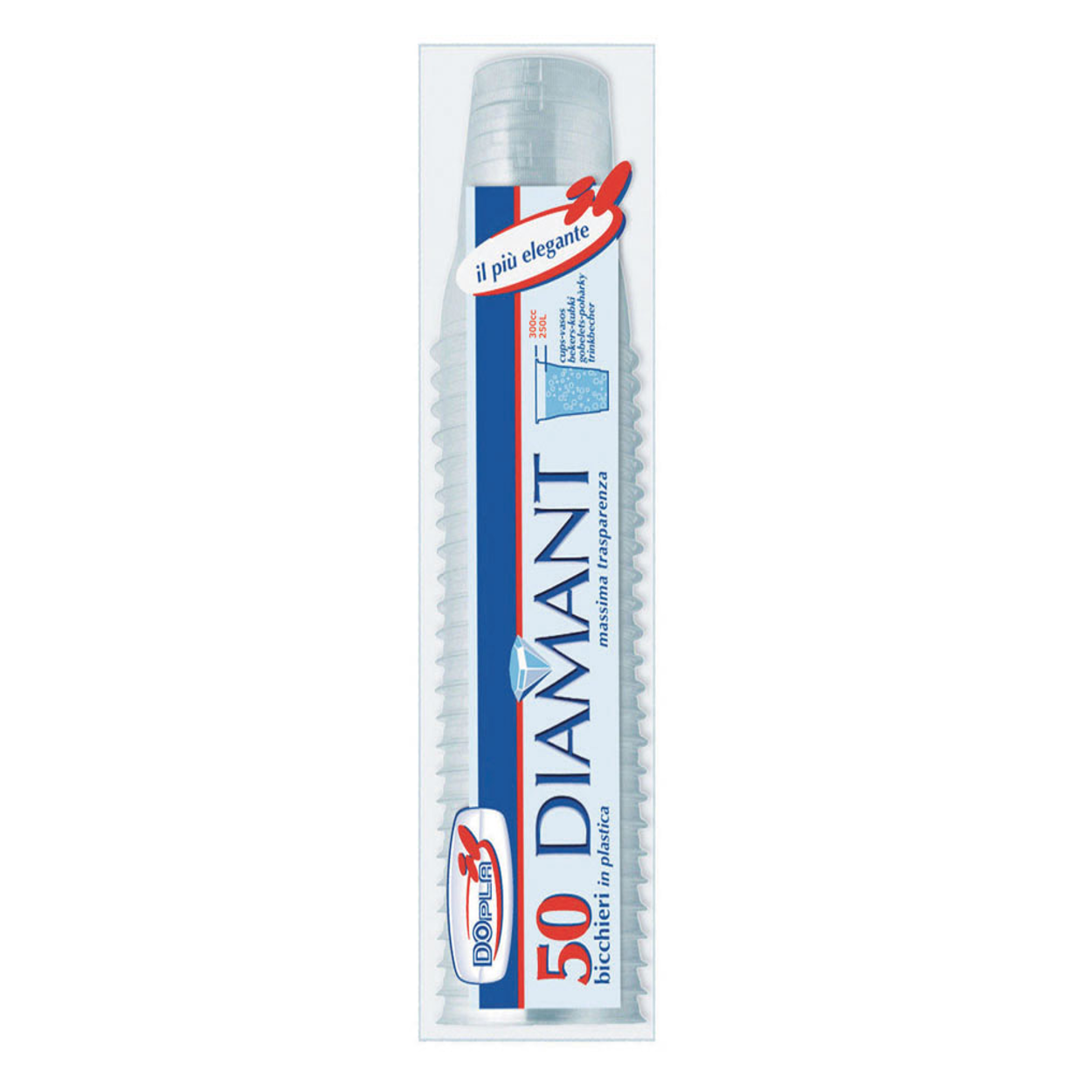Dopla bicchieri diamant da 300 cc confezione da 50 pezzi