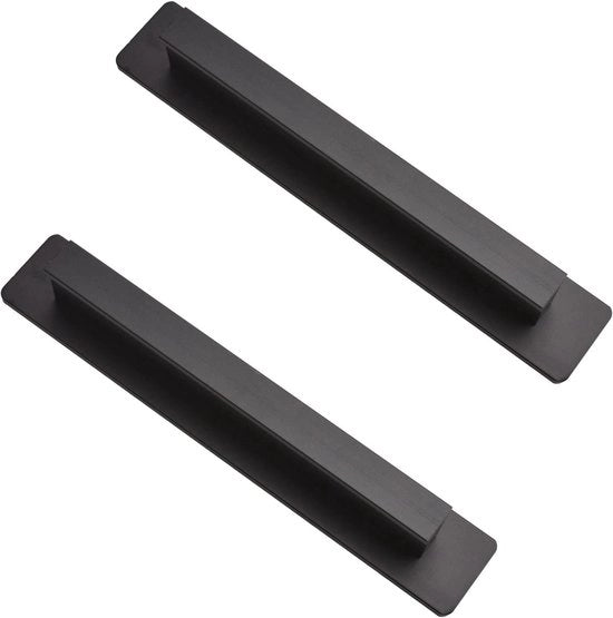 Maniglia Premium Autoadesiva 2 pezzi 150mm per Porta Vetrata - Maniglia in Alluminio con Progetto Push Pull per Finestre, Ante, Armadi