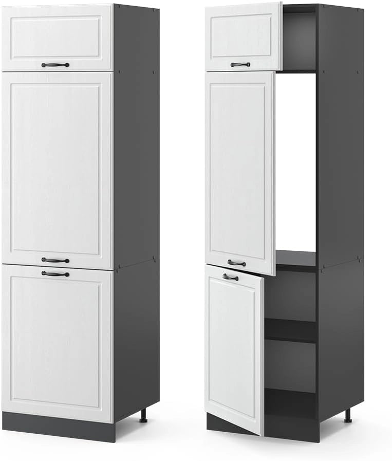 Armadio frigorifero R-Line, Bianco casa di campagna, 60 cm, per la libera combinazione all'interno di sistemi cucina modulari