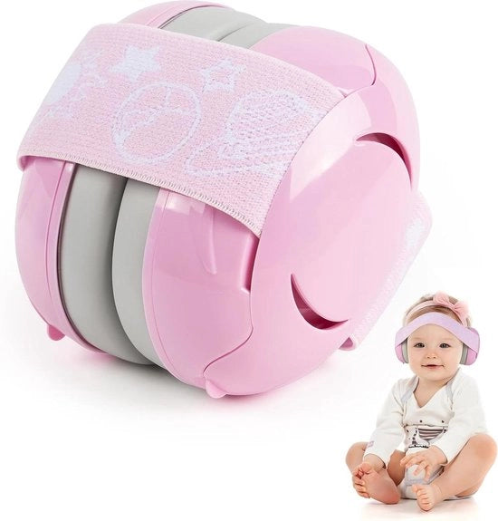 Orecchini protettivi per bambini - riduzione del rumore - riduzione del rumore acustico - cuscino morbido - cintura regolabile - bambini da 0 a 36 mesi