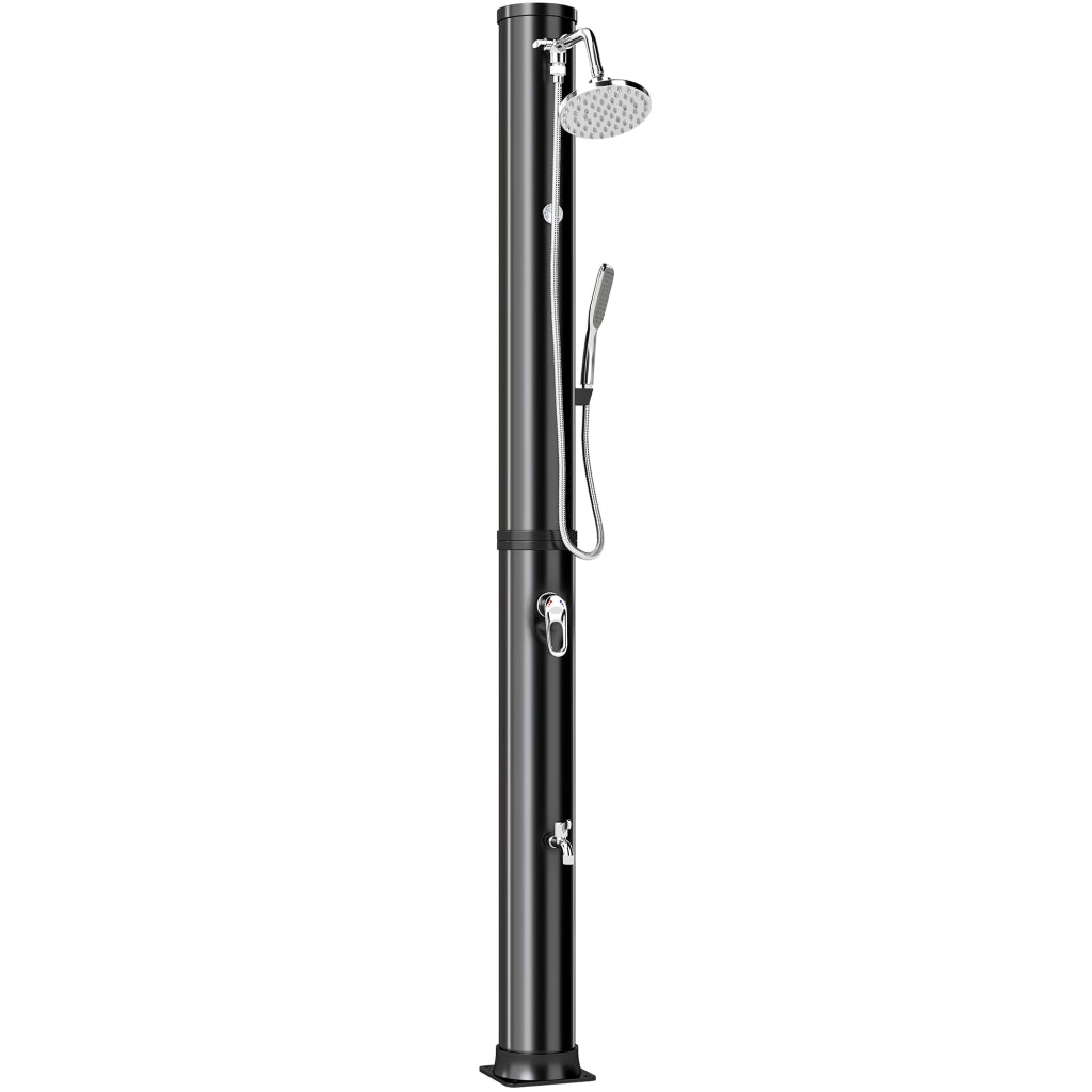 Doccia Solare per Esterno 40L ¨C zephmum ¨C Nero 218cm