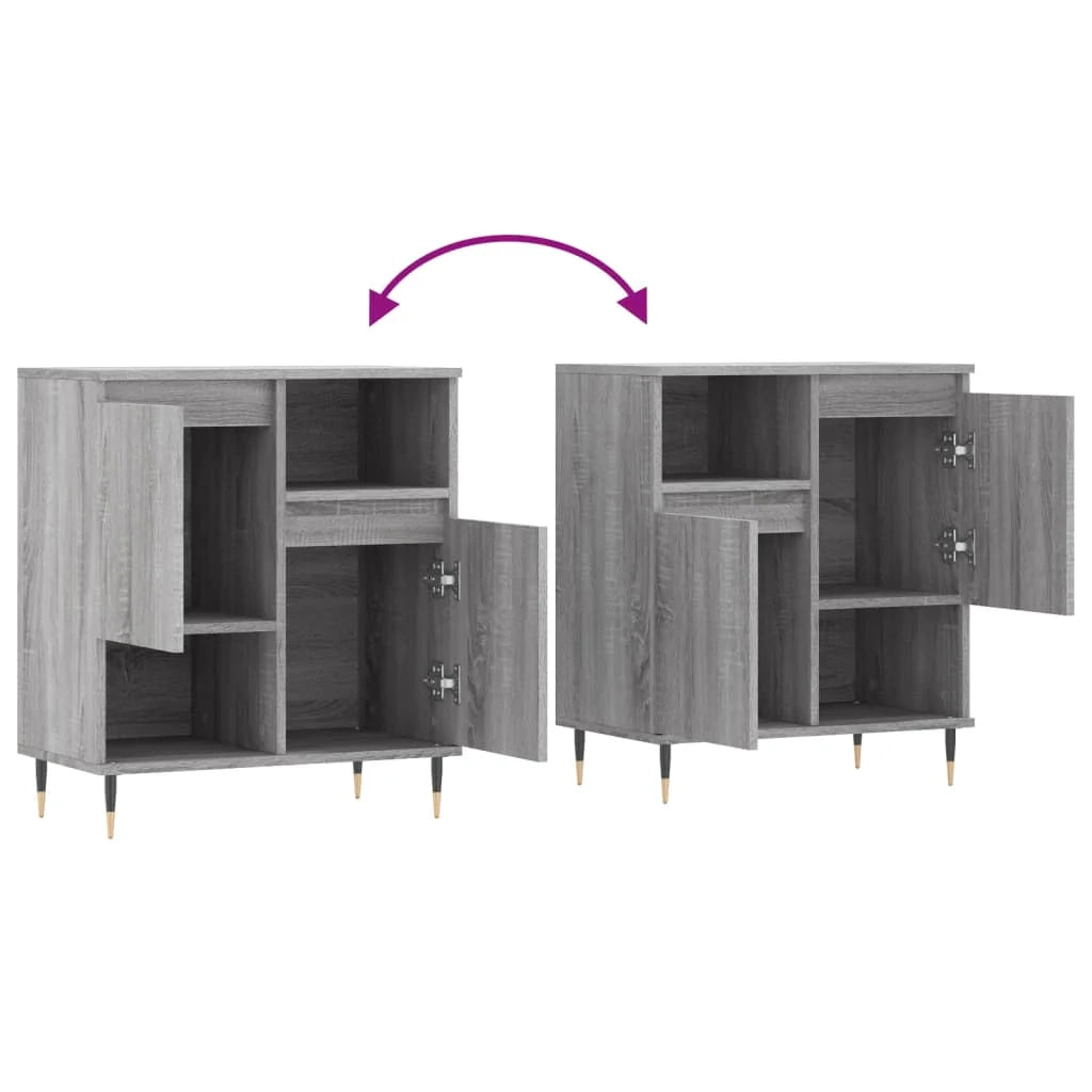 Buffet credenza cassettiera armadio mobile contenitore organizer cucina soggiorno salotto Sonoma 60 x 35 x 70 cm legno ingegnerizzato grigio 02_0036409