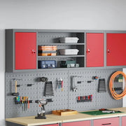 Mobile per attrezzi con blocco Rosso e Grigio 150 x 20 x 55 cm 4103476