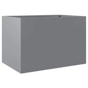 Fioriera/aiuola argentata per piante fiori terrazza giardino 62 x 47 x 46 cm acciaio zincato argento 02_0038078