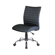 Sedia da ufficio Lia, Poltrona operativa, Seduta ergonomica da ufficio, 54x48h90/100 cm, Nero