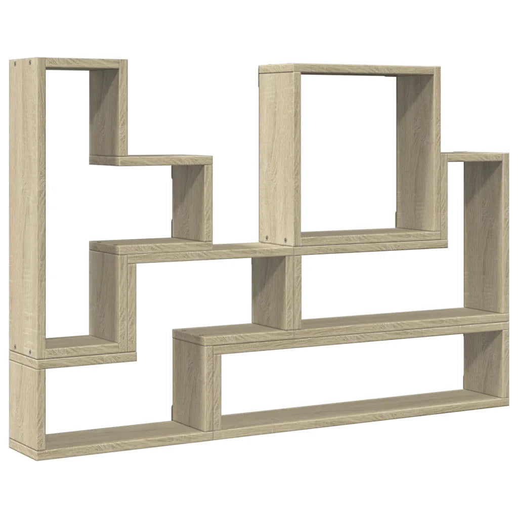 vidaXL Scaffale a Parete Rovere Sonoma 96x12x64cm in Legno Multistrato