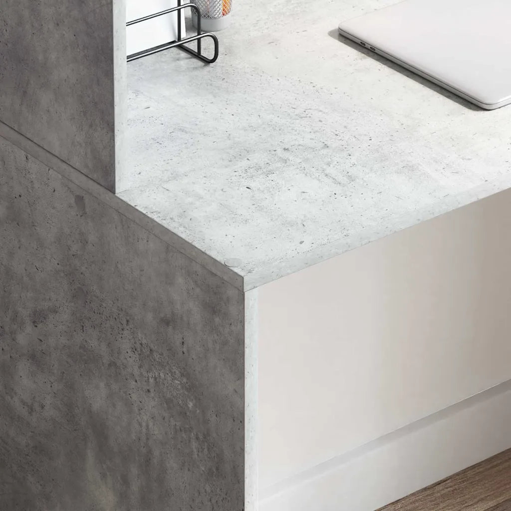 Scrivania | Tavolo da Ufficio Grigio cemento 102 x 50 x 124 cm Legno multistrato