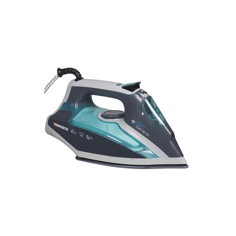 Ferro da stiro – Iono Ceramic – 2400 W piastra ceramica ionica serbatoio XL – Termozeta