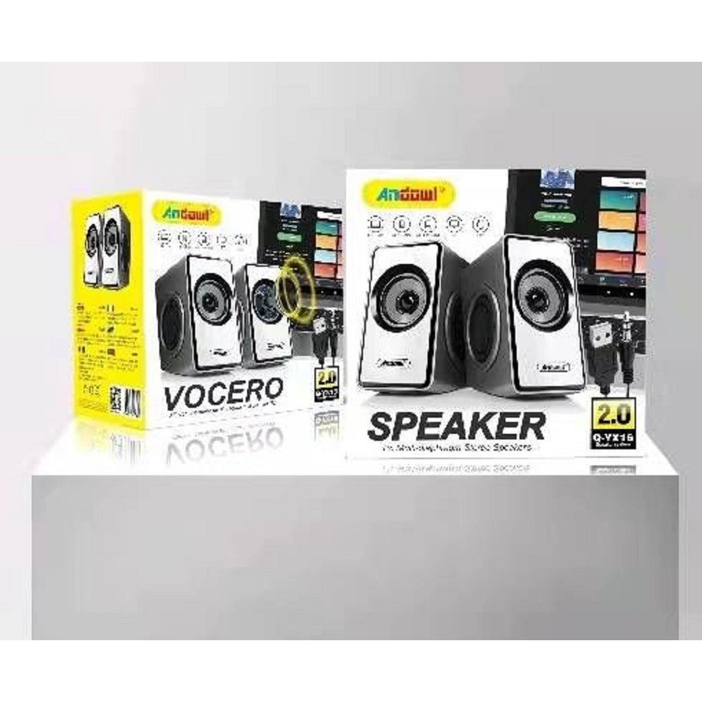 Trade Shop - Mini Altoparlanti Per Computer 2.0 Cablati Con Potenza 3w Jack 3,5 Mm/usb Q-yx16 -