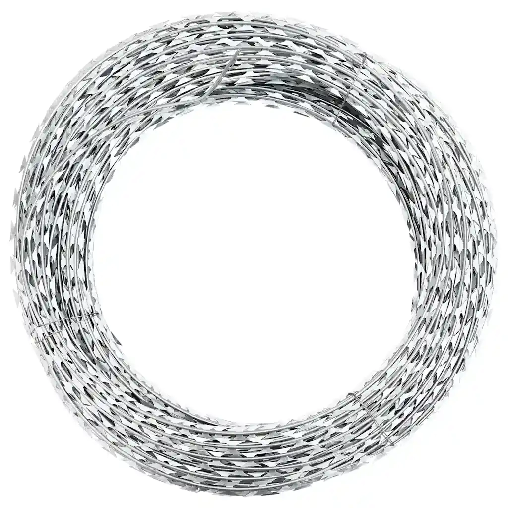 Filo Spinato Concertina NATO con Clip Lame Acciaio Zincato 300m cod mxl 59399