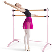 COSTWAY Sbarra Danza Classica Portatile per Bambini ed Adulti, Barra per Balletto Regolabile in Altezza per Stretching, Danza Classica e Allenamento, Ideale per Palestra e Casa