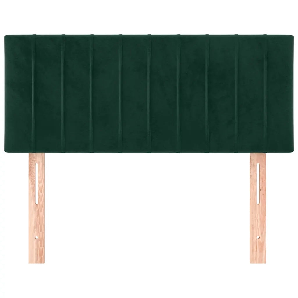 Testiera-Testata-Testiera Decorativa Verde Scuro 100x5x78/88 cm in Velluto 848718