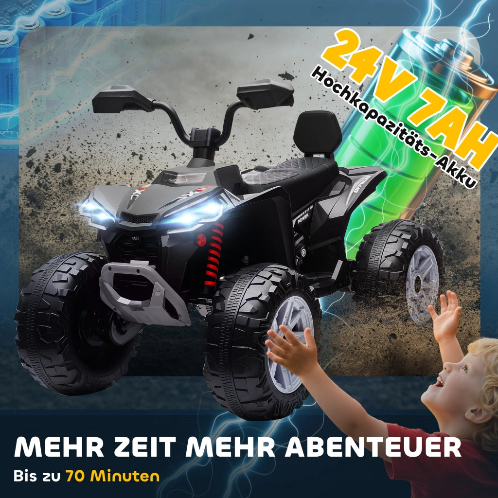 Quad Elettrico per Bambini ¨C zephmum ¨C Verde, 24V, 6.5 km/h, 3-8 Anni