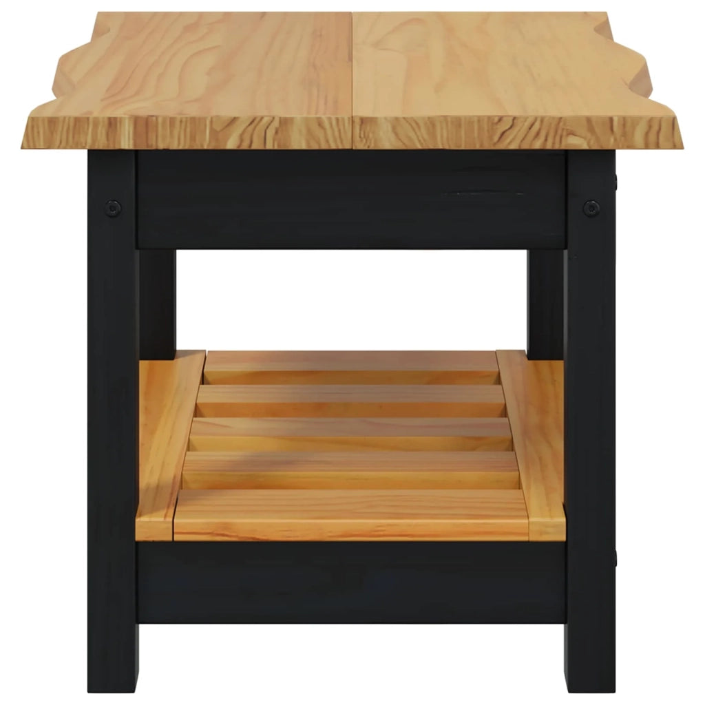 VidaXL Tavolo laterale con lo scaffale EKAI Nero 50 x 50 x 45,5 cm 42037021