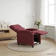 Divano Sedia-Poltrona Massaggiante Rosso Vino Tessuto 396380