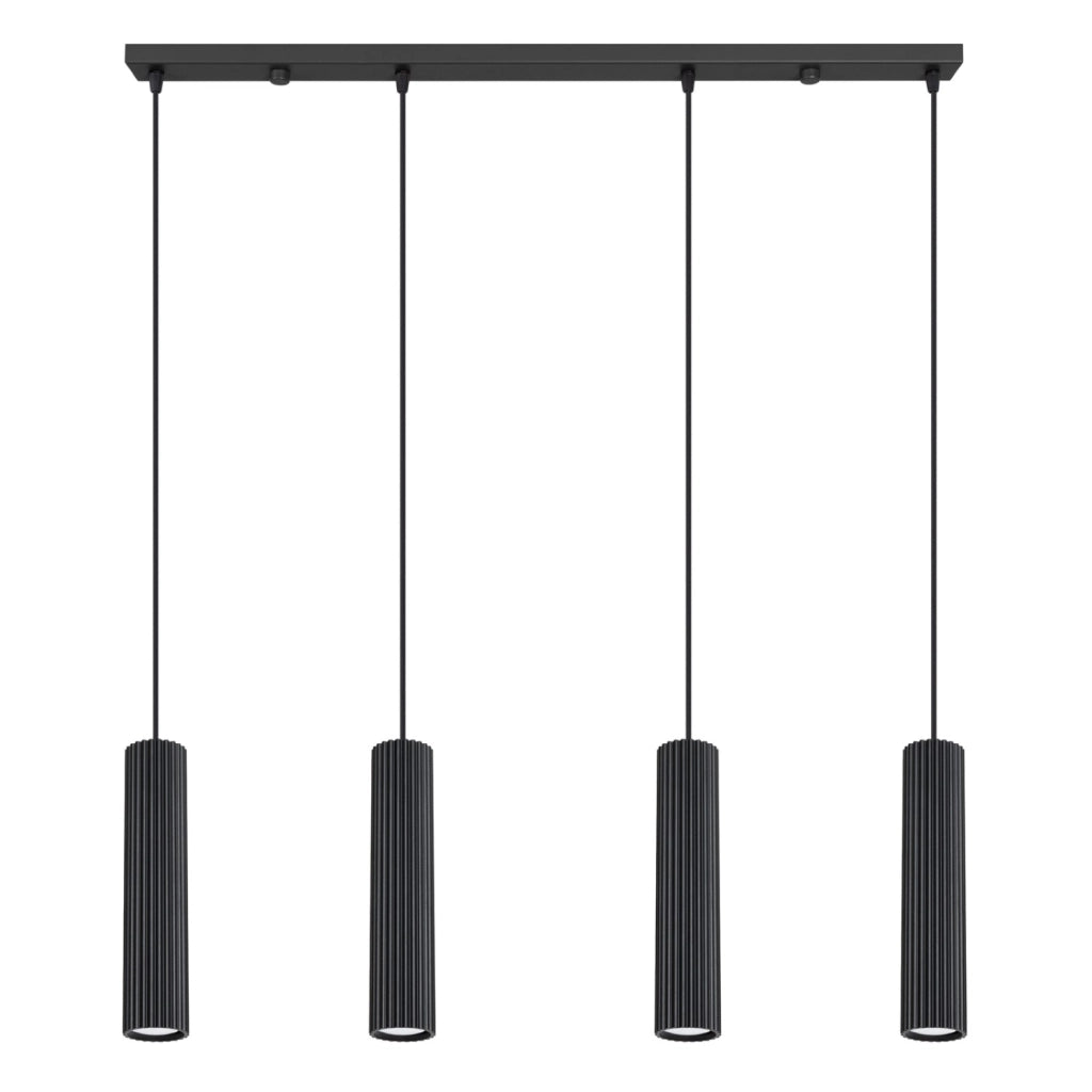 Lampada a sospensione KARBON 4L nera