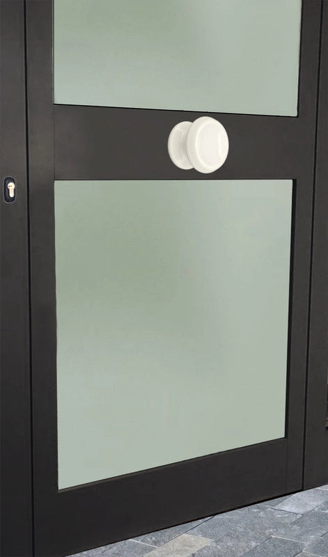 Pomolo fisso per porta SAGUATTI 866/80TB in alluminio bianco lucido