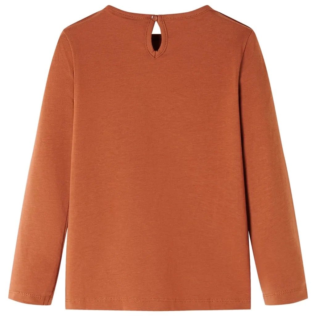 Maglietta da Bambina a Maniche Lunghe Cognac 128 14172