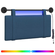 Testiera | Testata sospesa Con luce LED Blu Tessuto
