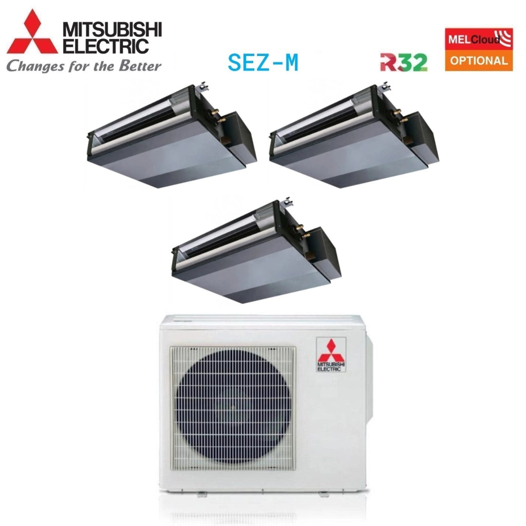 Climatizzatore Condizionatore Mitsubishi Electric Canalizzato Canalizzabile Trial Split Inverter 9+9+18 con MXZ-4F72VF R-32 Wi-Fi Optional 9000+9000+18000