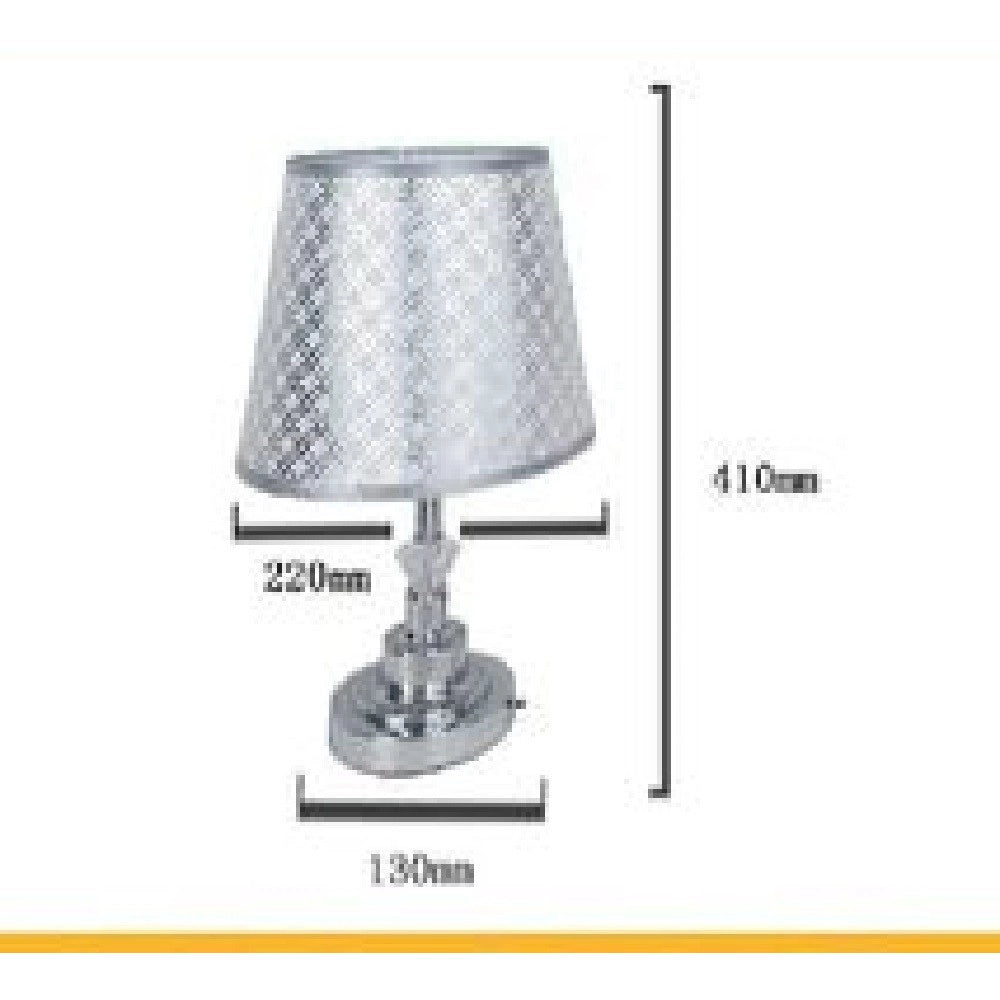Trade Shop - Lume Lampada Abat Jour Da Tavolo Comodino Comò Arredo Camera Casa Luce Tx-9773 -