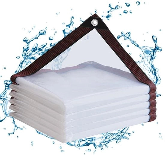 Tappeto di Copertura Transparente - Impermeabile - Copertura Esterna - Protezione delle Piante - Duraturo - Materiale PE di Alta Qualità - 1,5x2m