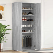 Mobile per scarpe con porta Grigio Sonoma 80 x 39 x 178 cm 3333871
