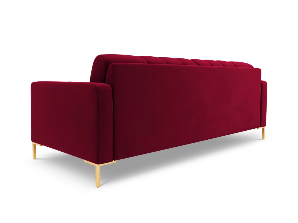 Cosmopolitan Design - Divano "Bali" 3 posti in velluto rosso 