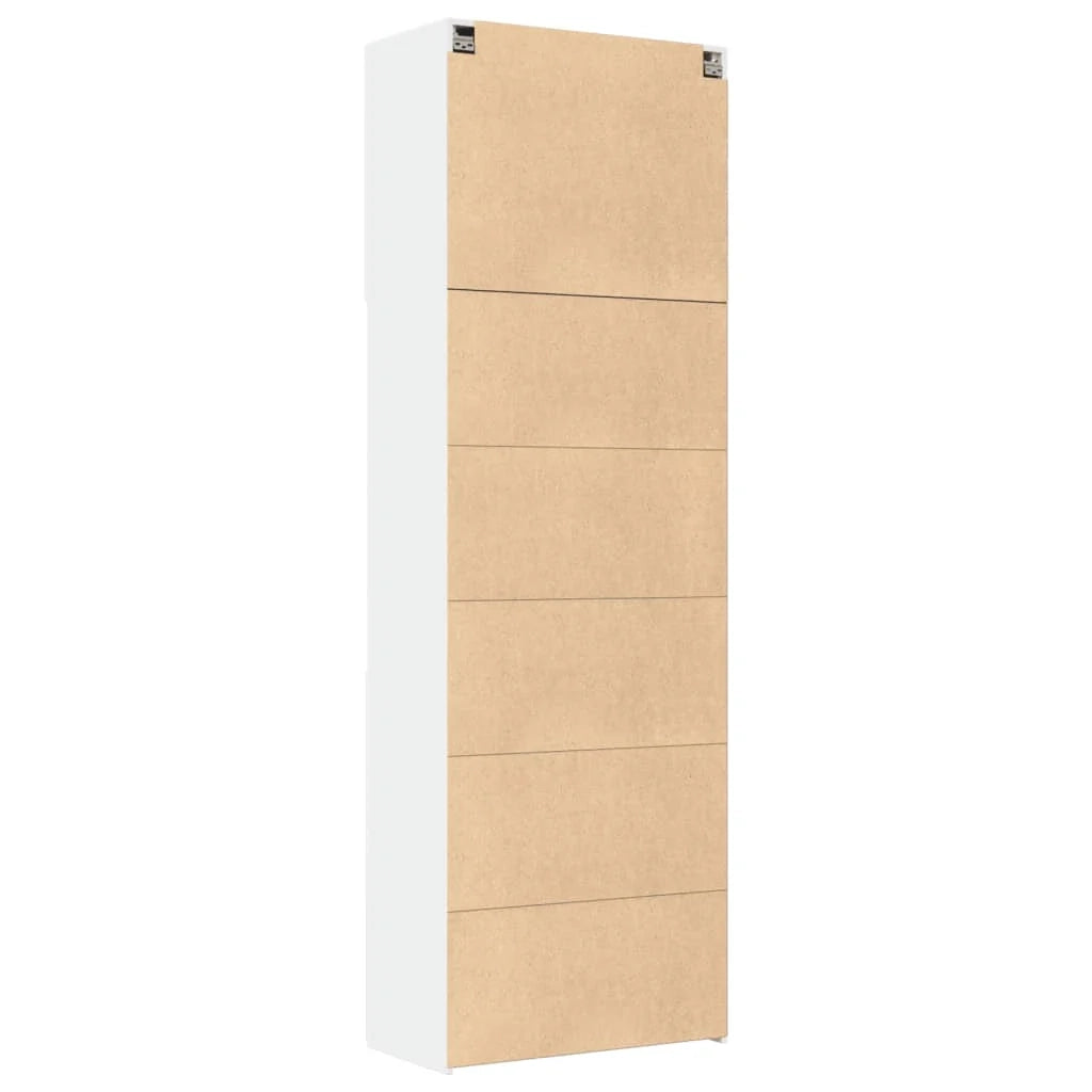 Credenza cassettiera cassettiera mobile contenitore organizer cucina soggiorno soggiorno alto 80 x 42,5 x 249 cm derivati ​​del legno bianco 02_0032777
