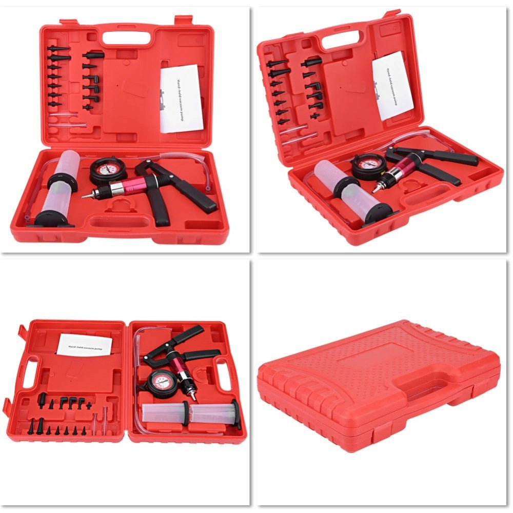 Trade Shop - Kit Pompa Da Vuoto Manuale Per Spurgo Freni Frizione Auto Moto Tester -