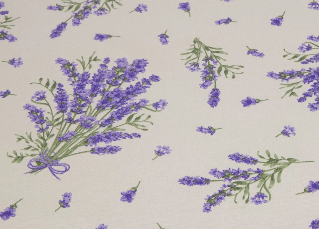 Tovaglia Cucina Copritavolo 100% Cotone Made In Italy Disegno Lavanda RP - 140x140 - Lavanda