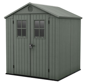 Casetta da Giardino Porta Attrezzi 190x183x221 cmin Evotech+ Keter Darwin 6x6 Verde