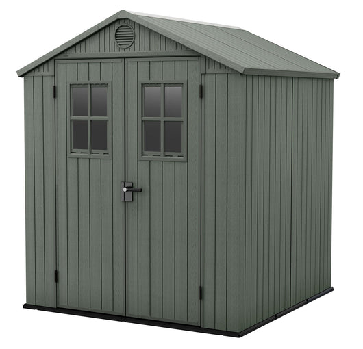 Casetta da Giardino Porta Attrezzi 190x183x221 cmin Evotech+ Keter Darwin 6x6 Verde