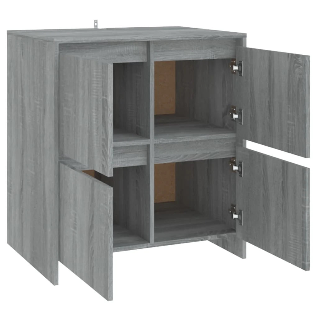 Buffet credenza cassettiera armadio mobile contenitore organizer per cucina soggiorno salotti set da 2 Sonoma 70 x 41 x 75 cm legno ingegnerizzato grigio 02_0036969