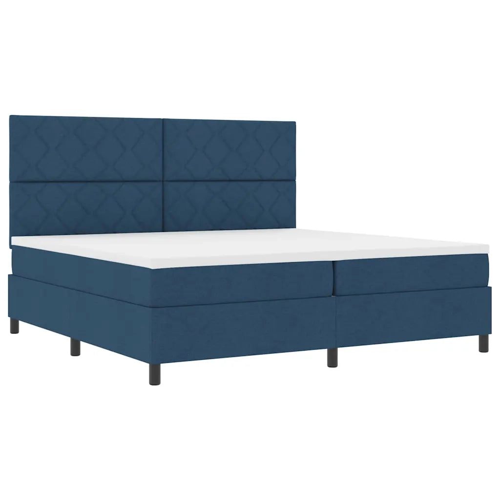 Letto a molle con materasso con led Blu 200 x 200 cm Tessuto 3342976